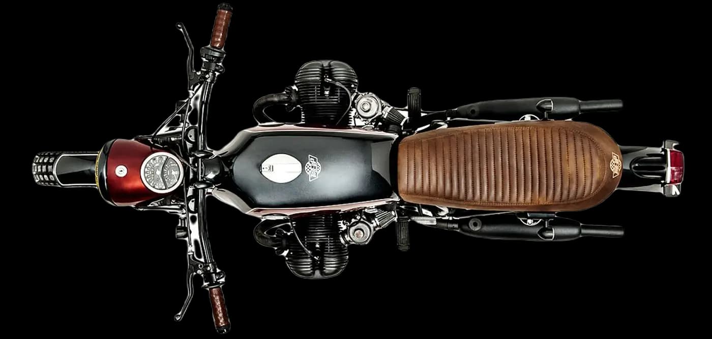 Motorcycle showcasing safety gear